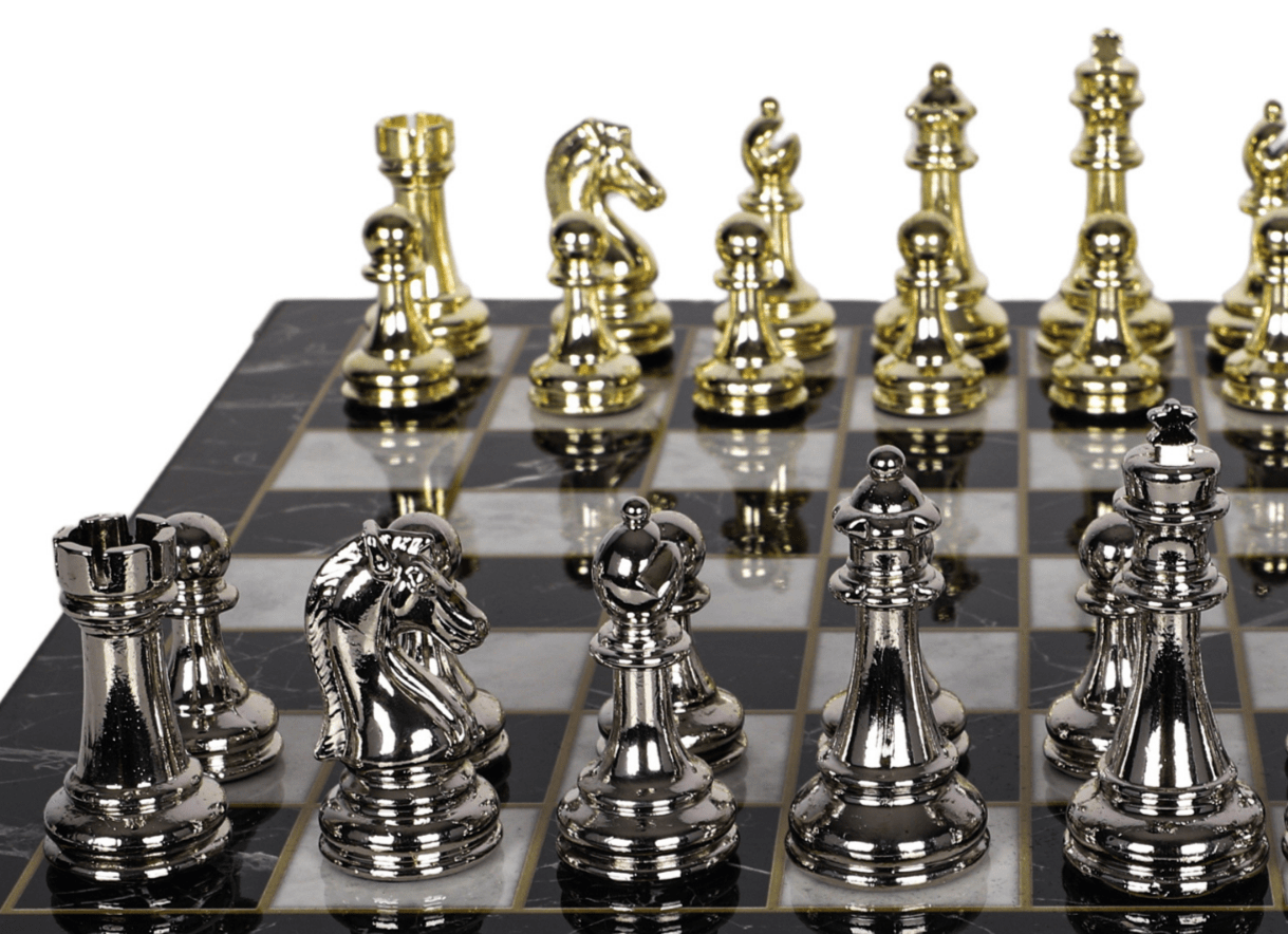 CLASSIC METAL CHESS SET with METAL LEG - Cooper Chess