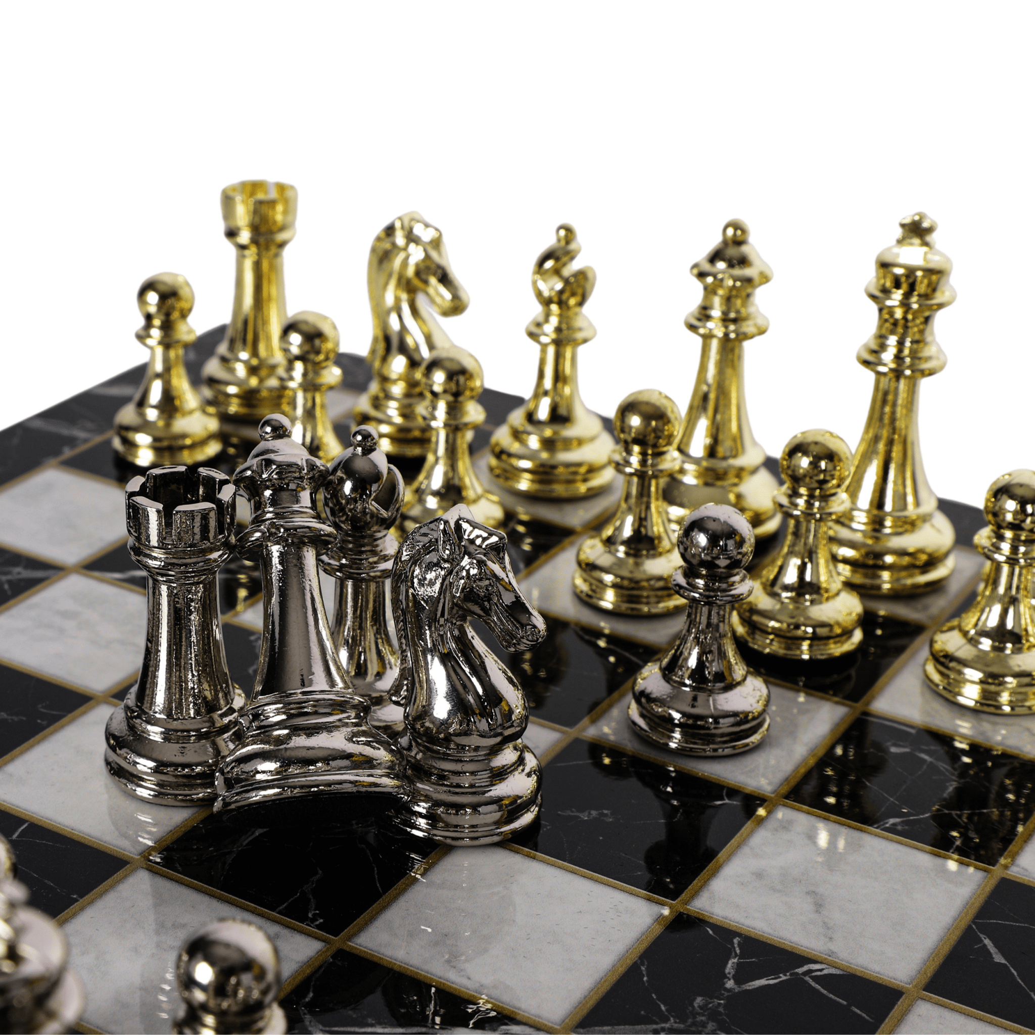 CLASSIC METAL CHESS SET with METAL LEG - Cooper Chess