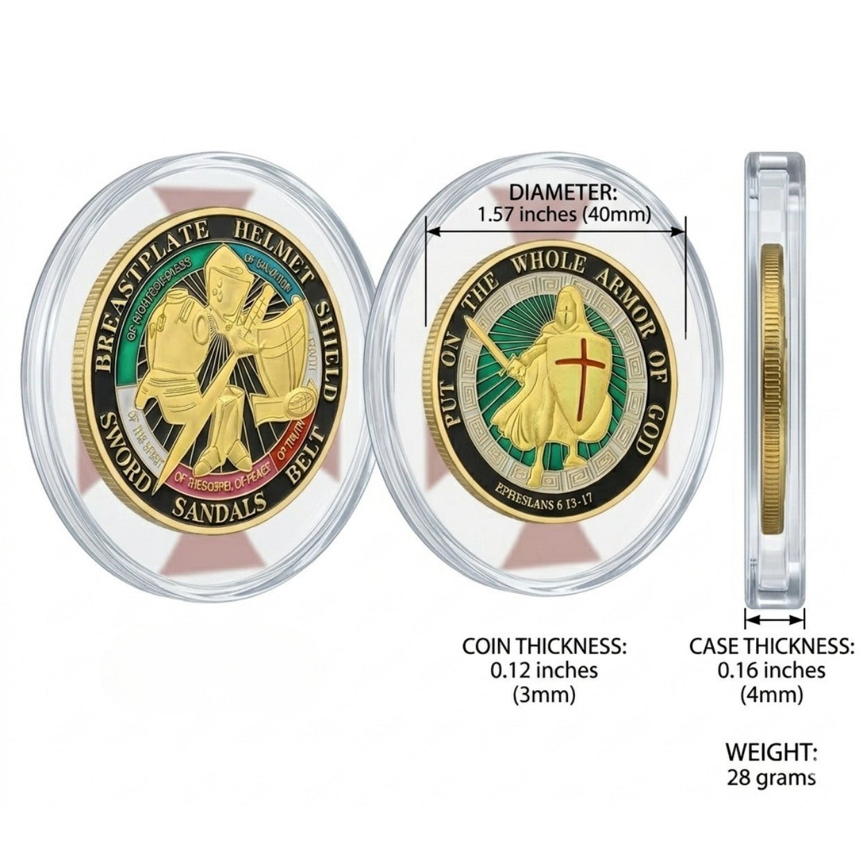 Knight Templar Collectible Coin – Medieval Warrior Metal Token – Inspirational Gift for Chess Lovers, Strategy Players & Collectors - Model 1 - Cooper Chess