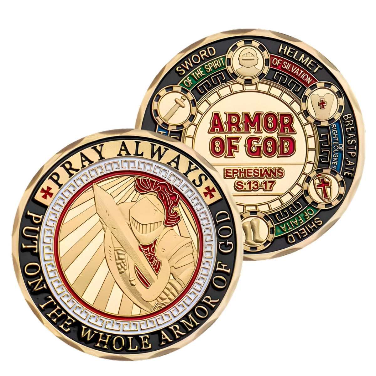 Knight Templar Collectible Coin – Medieval Warrior Metal Token ...