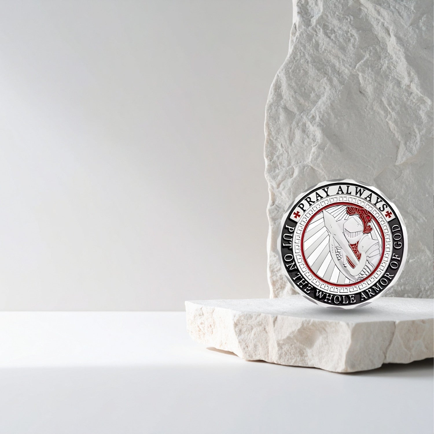 Knight Templar Collectible Coin – Medieval Warrior Metal Token – Inspirational Gift for Chess Lovers, Strategy Players & Collectors - Model 2 - Cooper Chess