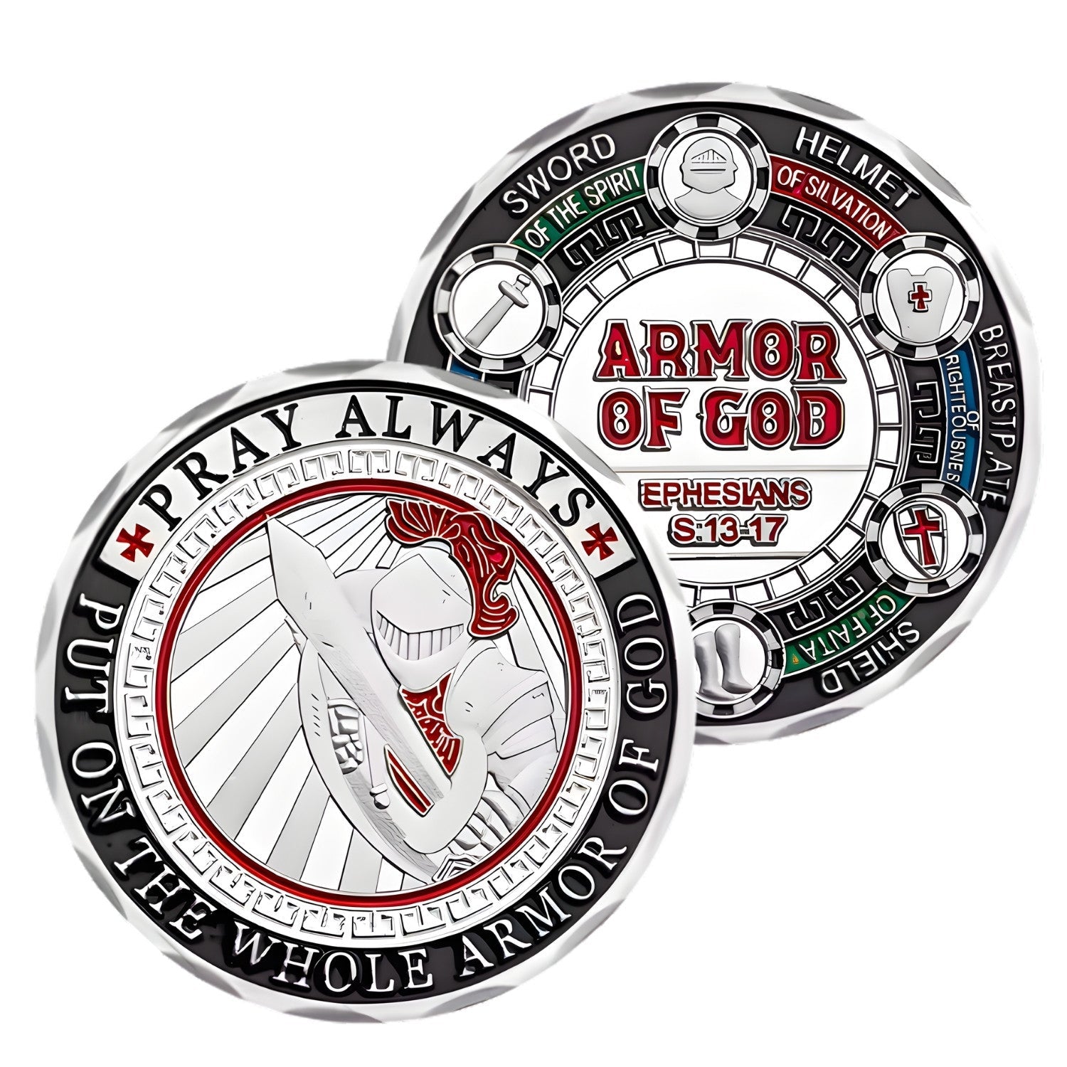 Knight Templar Collectible Coin – Medieval Warrior Metal Token – Inspirational Gift for Chess Lovers, Strategy Players & Collectors - Model 2 - Cooper Chess