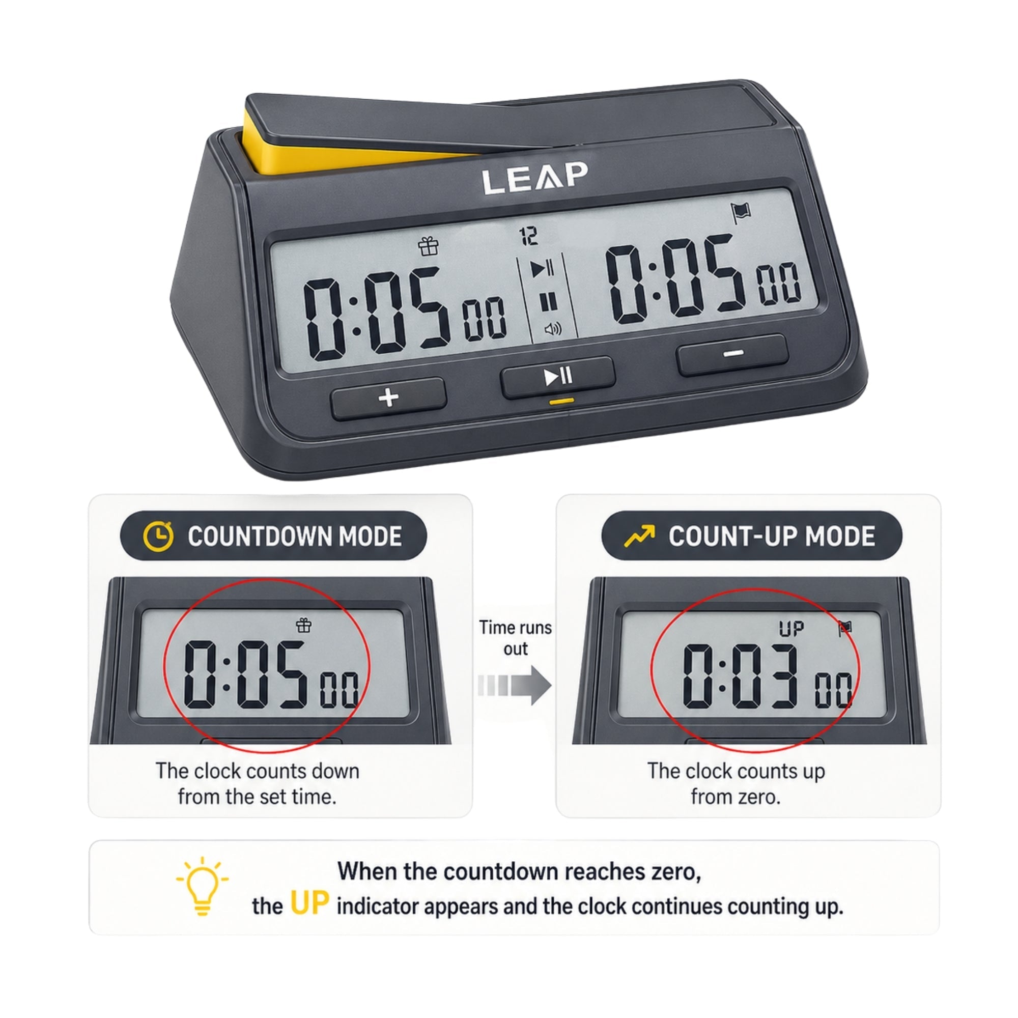 Leap Multi - function Digital Chess Clock - Cooper Chess