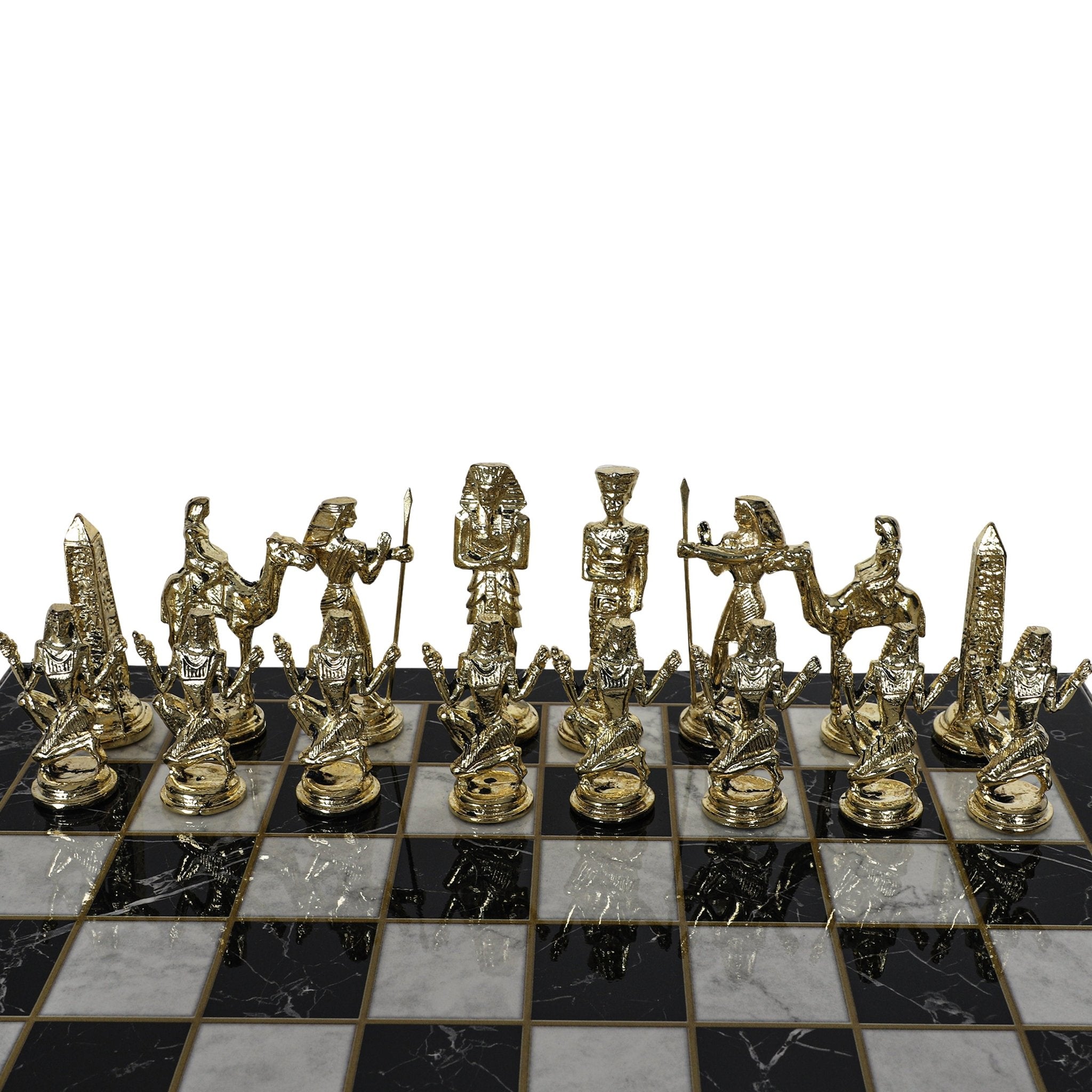 CLEOPATRA ANCIENT EGYPT HISTORICAL THEME METAL CHESS SET - Cooper Chess