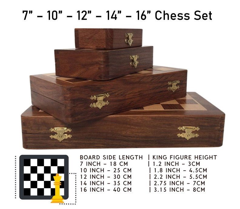 10 inch Foldable Magnetic Chess Set with Extra Queens | Handmade Travel Chess Set - Cooper Chess