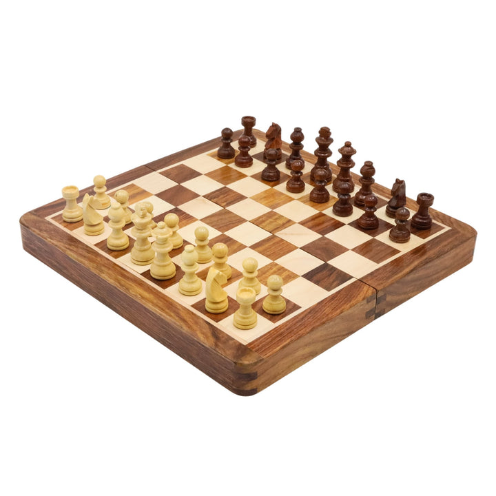 Foldable Magnetic Chess Set with Extra Queens | Handmade Travel Chess Set - Cooper Chess