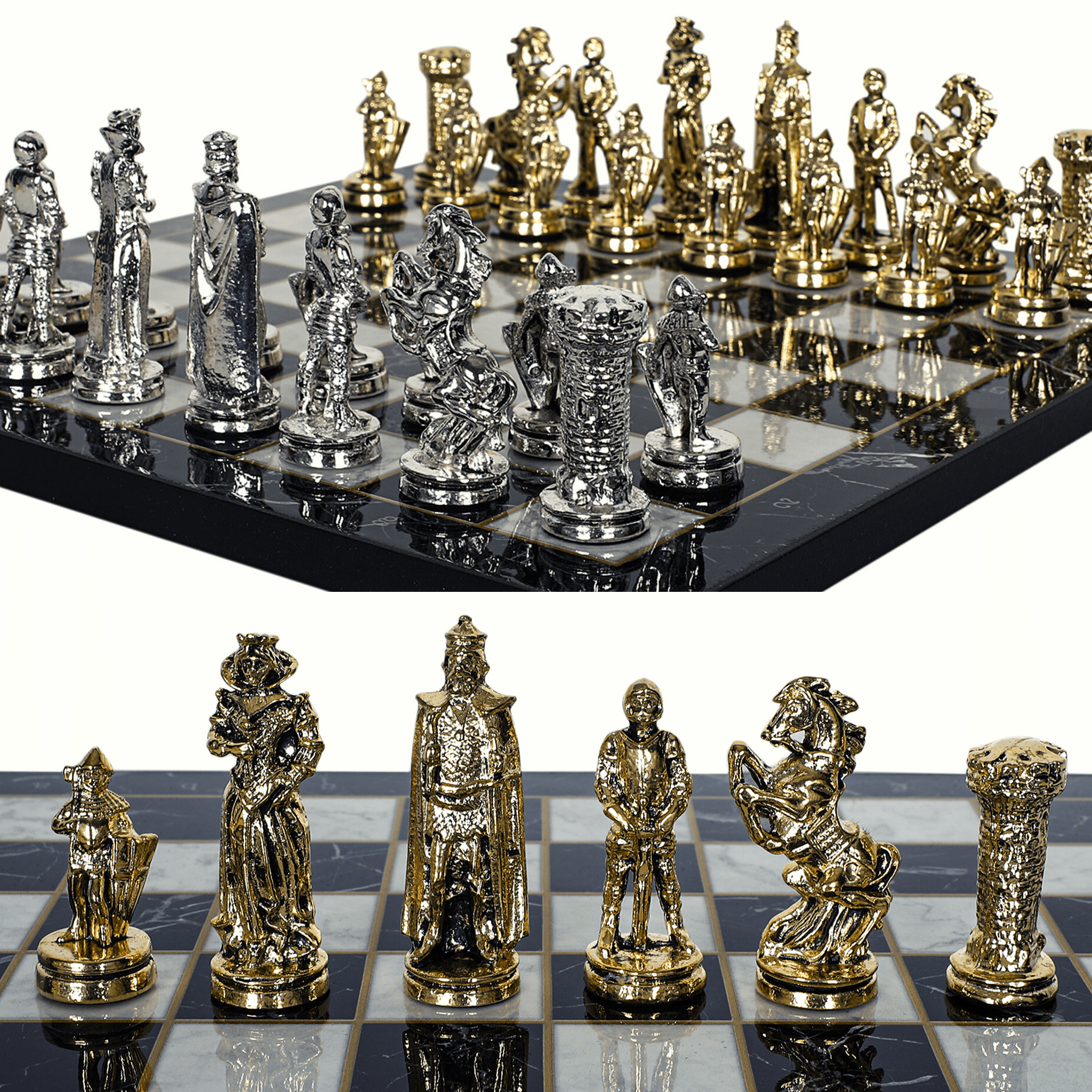 ALL MODELS | HISTORICAL THEME METAL CHESS SET - Cooper Chess