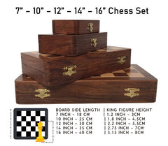 Personalised 12 inch Foldable Magnetic Chess Set with Extra Queens | Handmade Travel Chess Set - Cooper Chess