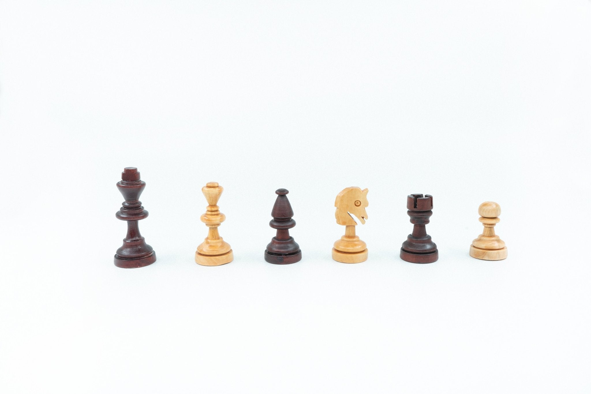 Handmade Inlay Storage Chess Set 38 CM (15") - Solid Wood Hand - Carved Chessmen - Cooper Chess