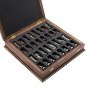 Handmade Inlay Storage Chess Set 30 CM (12") - Vintage Medieval British - Cooper Chess