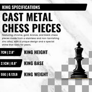 Handmade Inlay Storage Chess Set 30 CM (12") - Vintage Medieval British - Cooper Chess