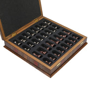 Handmade Inlay Storage Chess Set - Staunton Weighted Classic Figures (Bronze vs Silver) - Cooper Chess