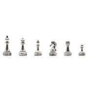 Classic Baroque Metal Chess Set With Solid Wood Storage Board w/ In - Built Drawer - Cooper Chess