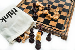 Hand - Carved Solid Wood Chess Set | 36 cm (14 inch) - Cooper Chess