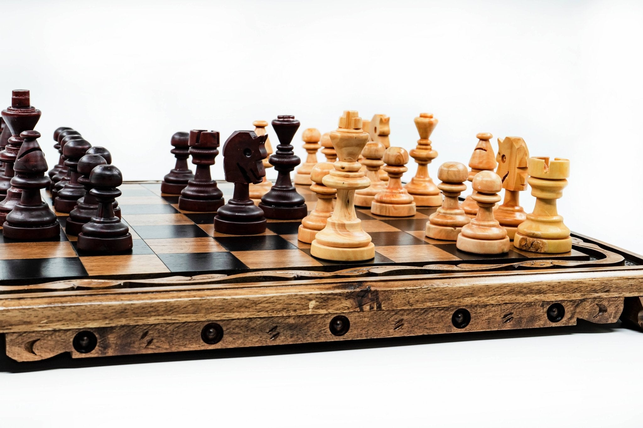 Hand - Carved Solid Wood Chess Set | 36 cm (14 inch) - Cooper Chess