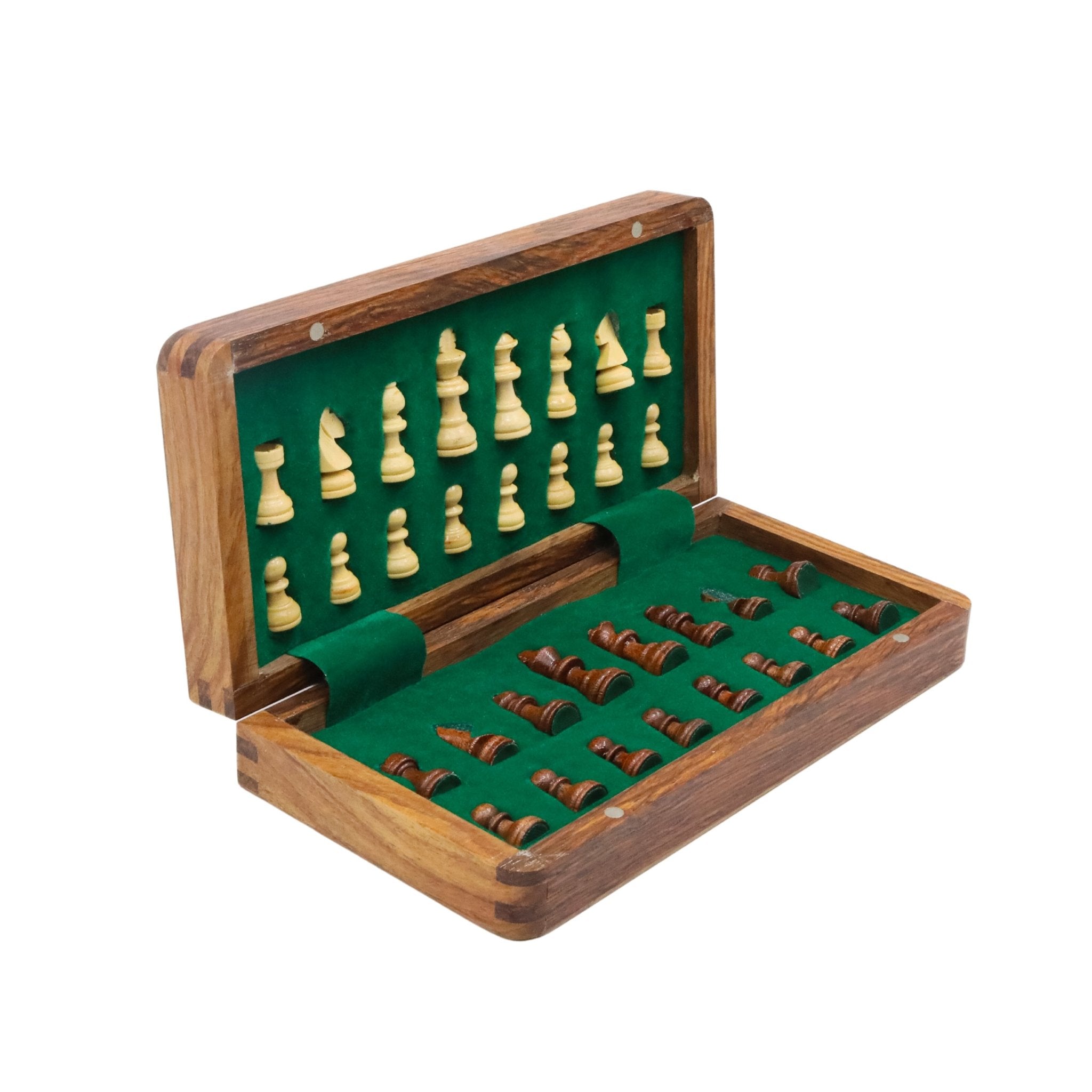Foldable Magnetic Chess Set | Handmade Travel Chess Set - Cooper Chess