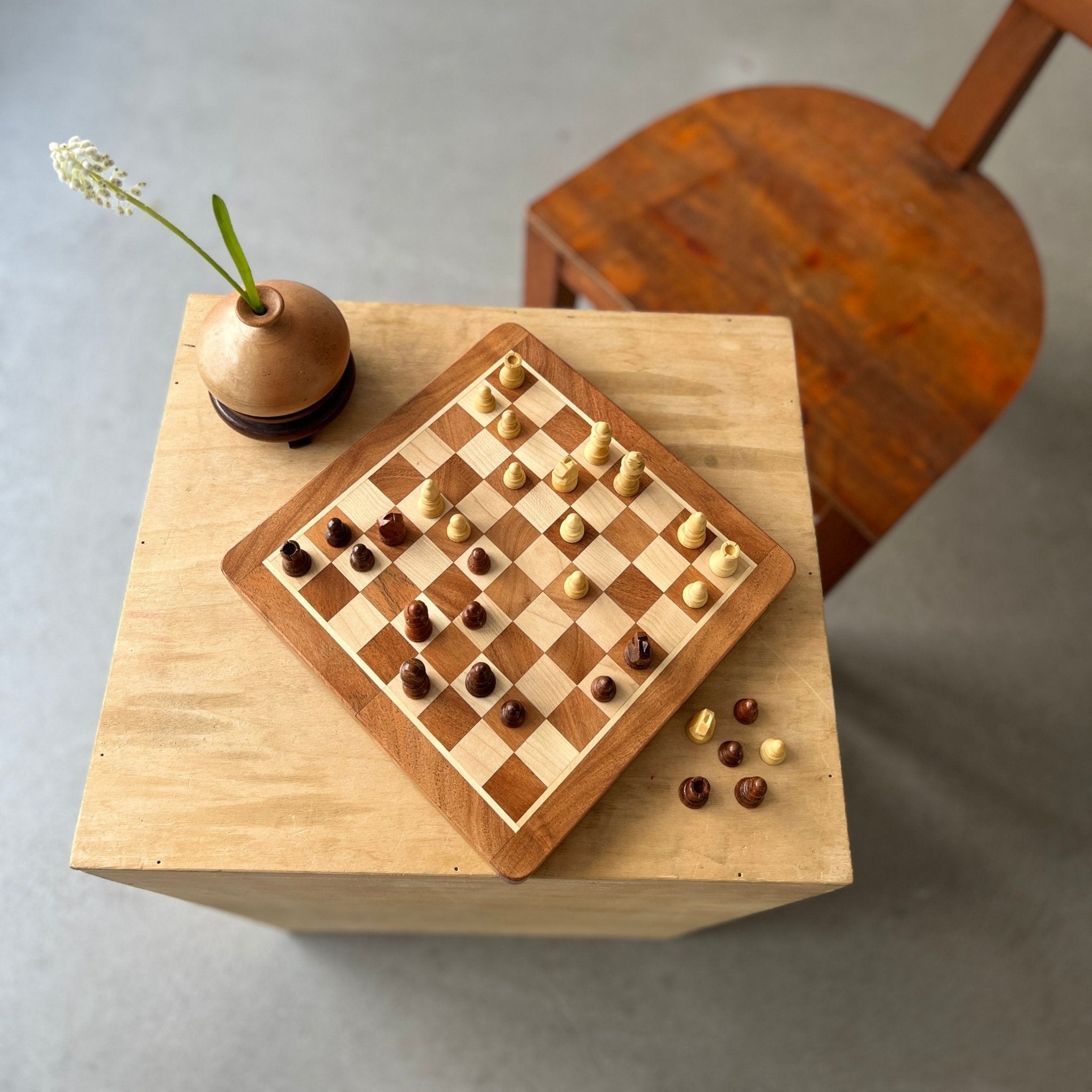 Foldable Magnetic Chess Set | Handmade Travel Chess Set - Cooper Chess