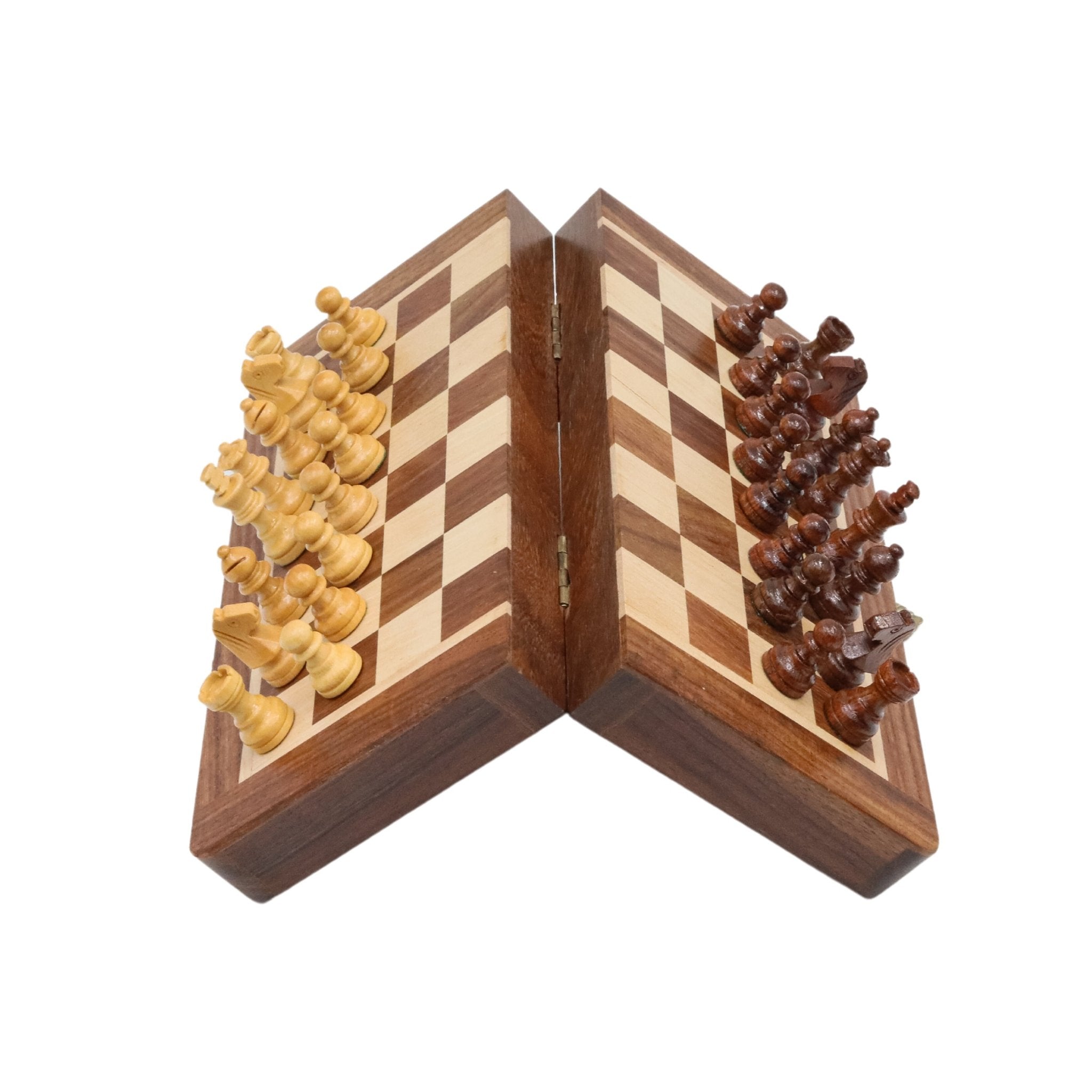 Personalised Foldable Magnetic Chess Set | Handmade Travel Chess Set - Cooper Chess