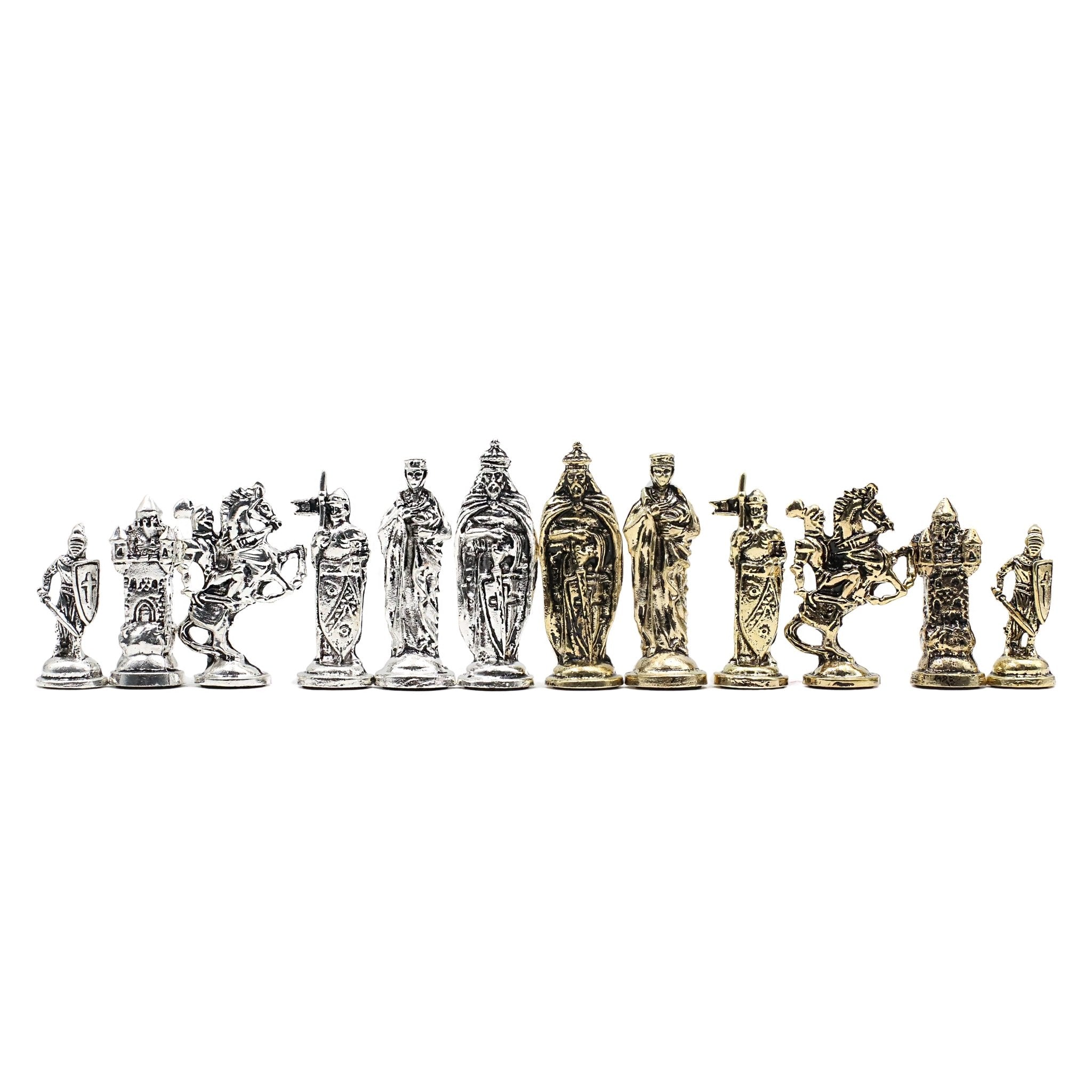 Royal British Metal Chess Set | Wooden Chess Board 37CM (15") - Cooper Chess