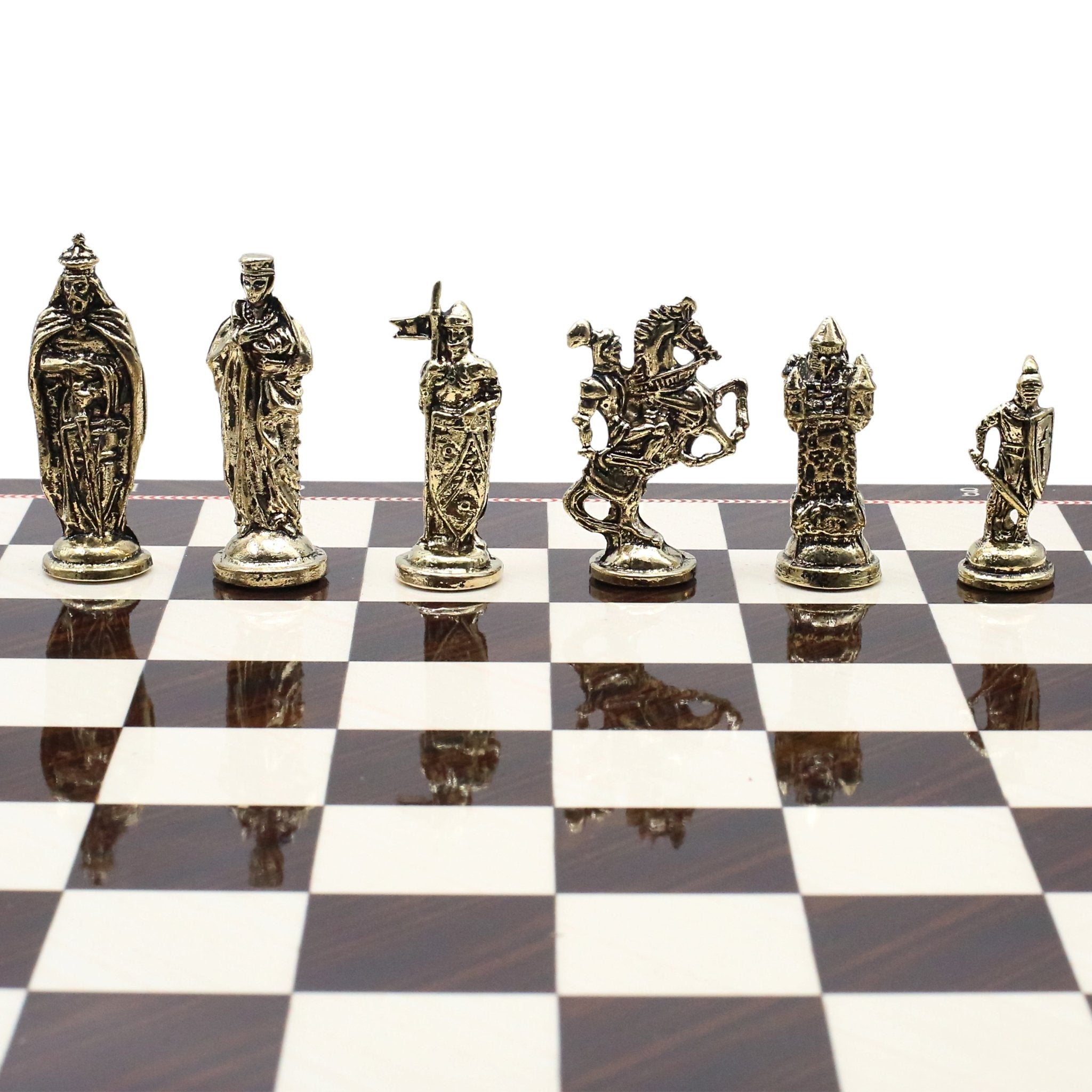 Royal British Metal Chess Set | Wooden Chess Board 37CM (15") - Cooper Chess