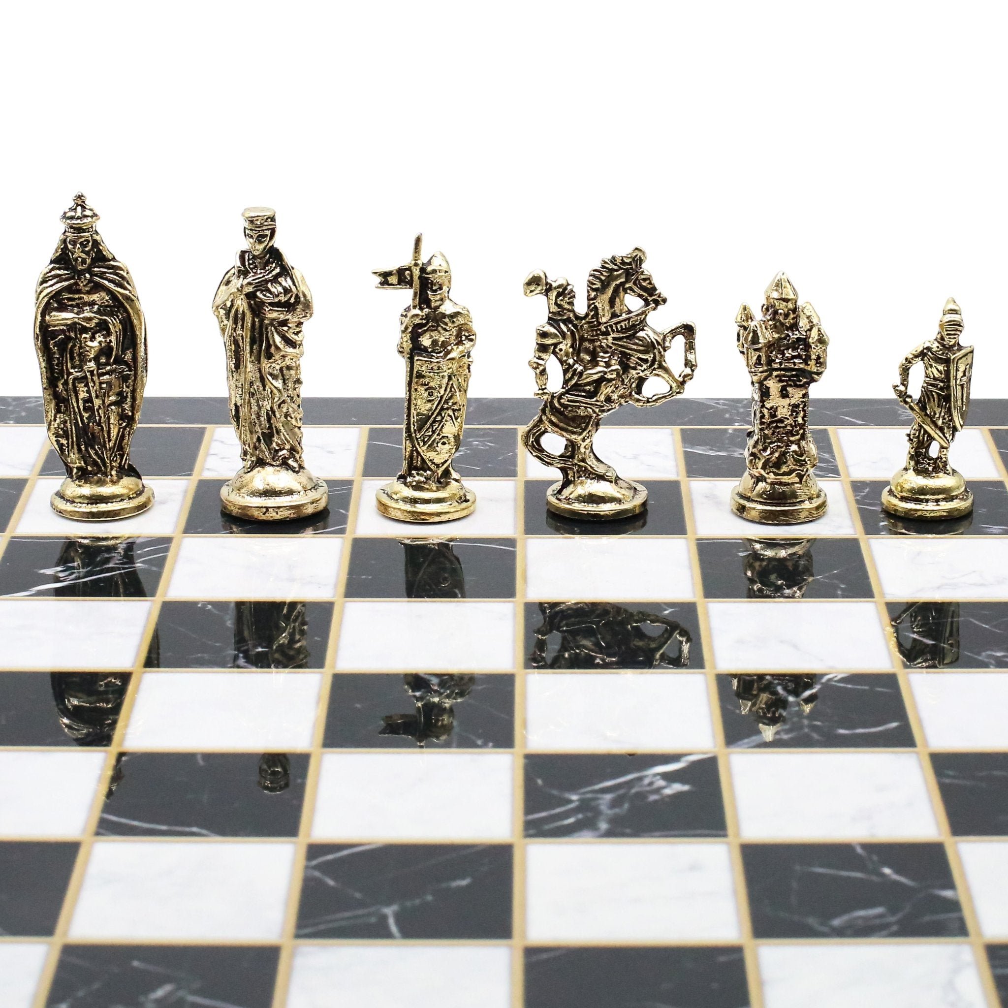 Royal British Metal Chess Set | Wooden Chess Board 37CM (15") - Cooper Chess