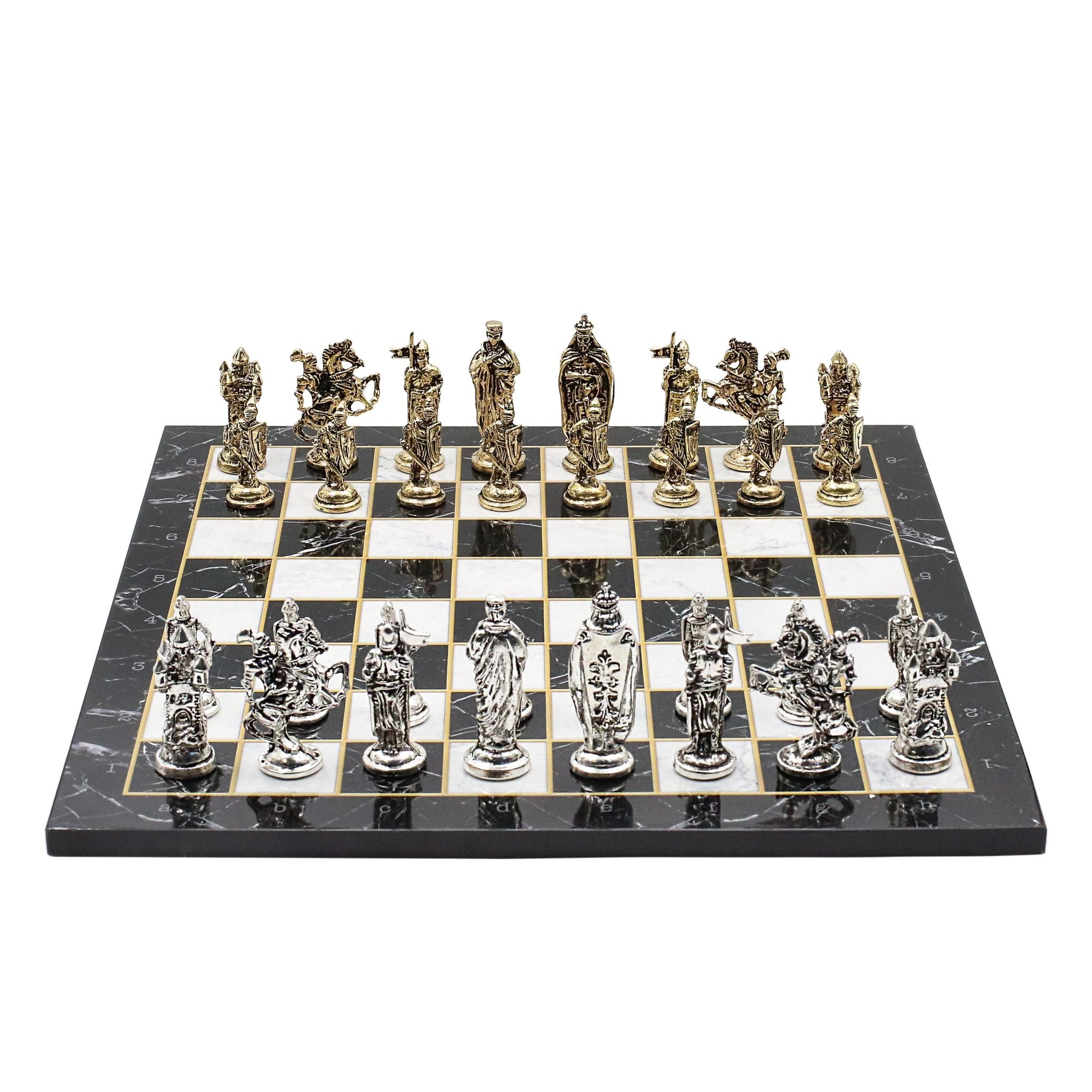 Royal British Metal Chess Set | Wooden Chess Board 37CM (15") - Cooper Chess