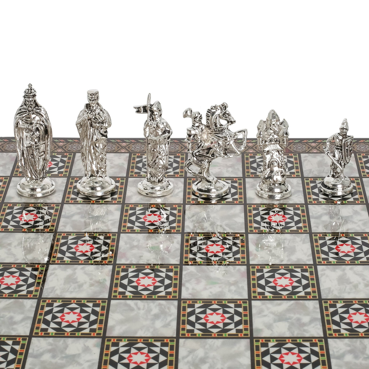 Royal British Metal Chess Set | Wooden Chess Board 37CM (15") - Cooper Chess