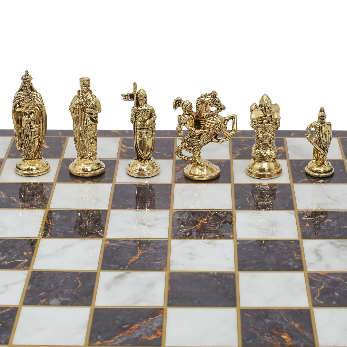 Royal British Metal Chess Set | Wooden Chess Board 37CM (15") - Cooper Chess