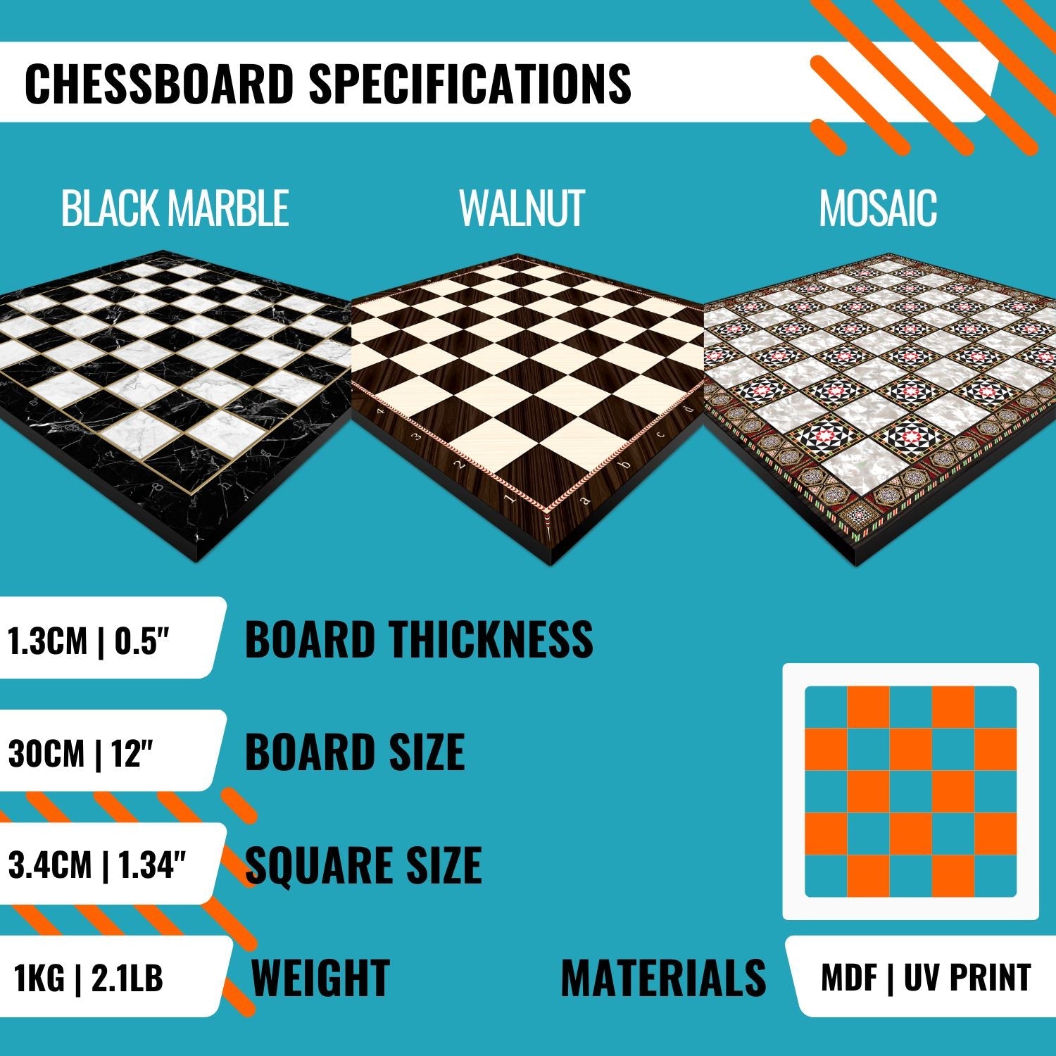 British Army Chess Set | Wooden Chess Board 30CM (12") with Die Cast Metal Chessmen - Cooper Chess