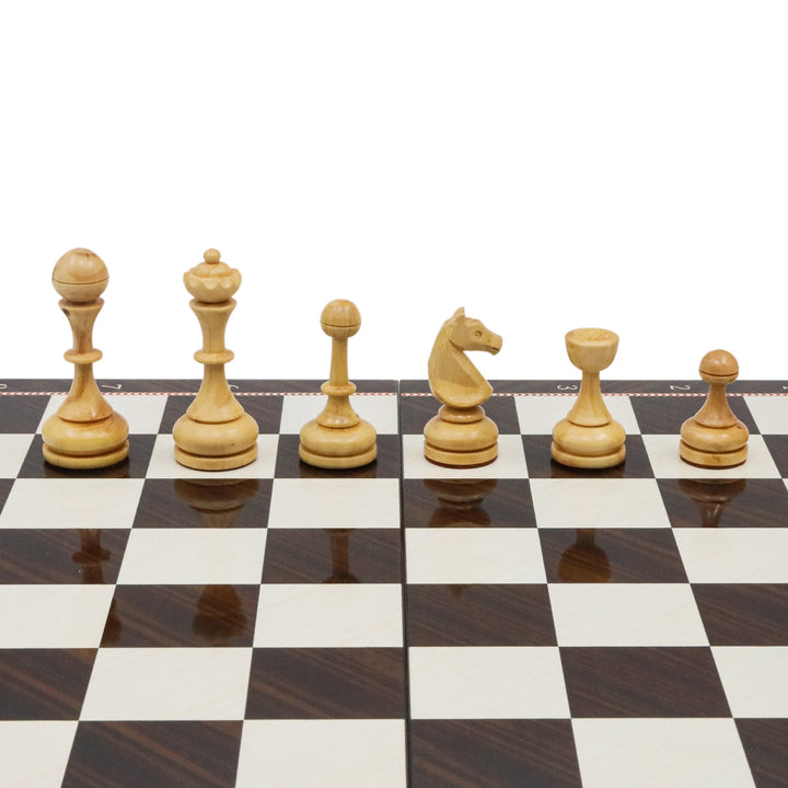 Limited Edition Artisan Chess Set - 100% Handmade Solid Wood Chessmen | Wooden Chess Board 44CM (17") - Model E1056 - Cooper Chess