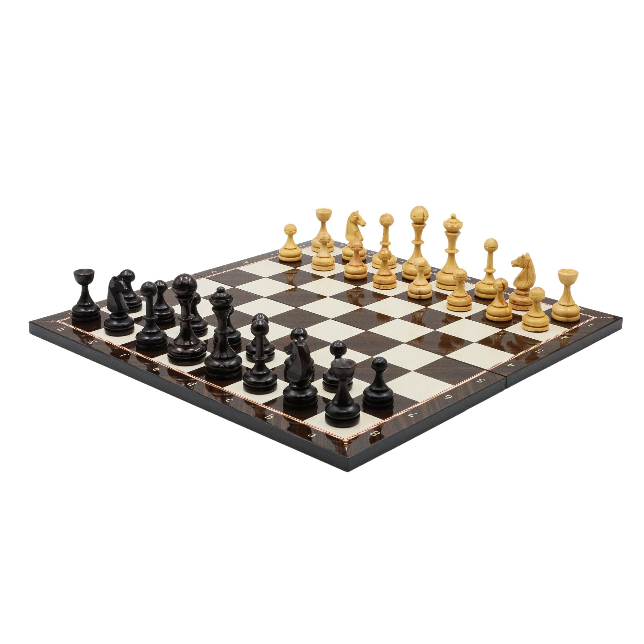 Limited Edition Artisan Chess Set - 100% Handmade Solid Wood Chessmen | Wooden Chess Board 44CM (17") - Model E1056 - Cooper Chess