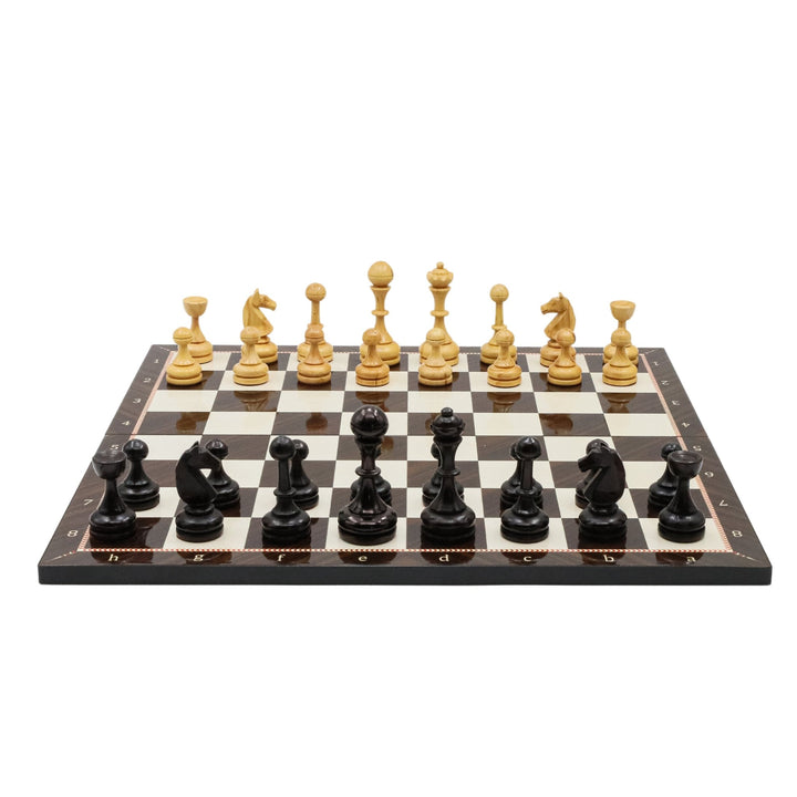 Limited Edition Artisan Chess Set - 100% Handmade Solid Wood Chessmen | Wooden Chess Board 44CM (17") - Model E1056 - Cooper Chess