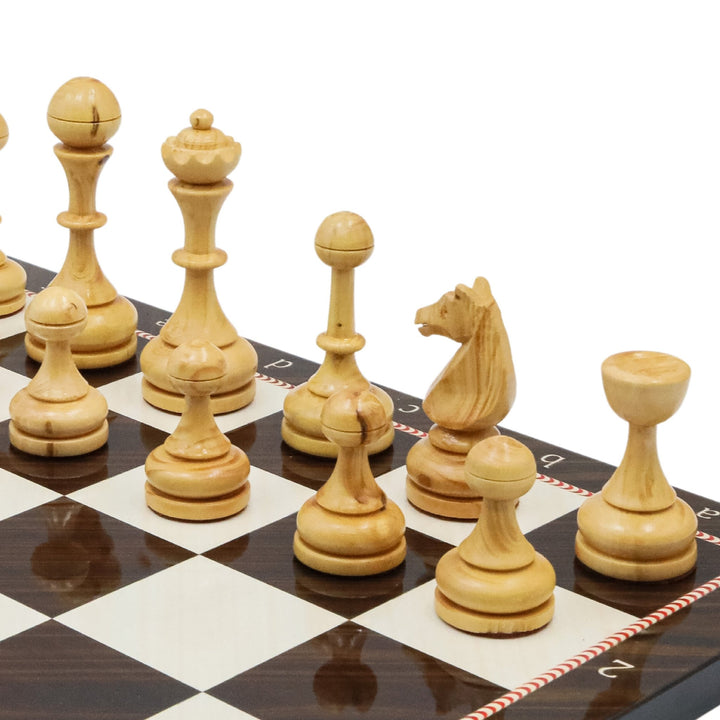 Limited Edition Artisan Chess Set - 100% Handmade Solid Wood Chessmen | Wooden Chess Board 44CM (17") - Model E1056 - Cooper Chess