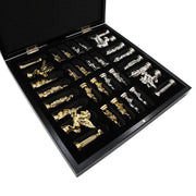 Storage Chess Set with Die Cast Metal Mythology Pegasus Chessmen | 37 CM (15") Storage Chess Board | Greek Pegasus Themed Figures - Cooper Chess