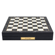 37 CM (15") Storage Chess Set with Metal Weighted Classic Baroque Figures (Bronze vs Silver) - Cooper Chess