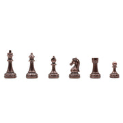 37 CM (15") Storage Chess Set with Metal Weighted Classic Baroque Figures (Bronze vs Silver) - Cooper Chess