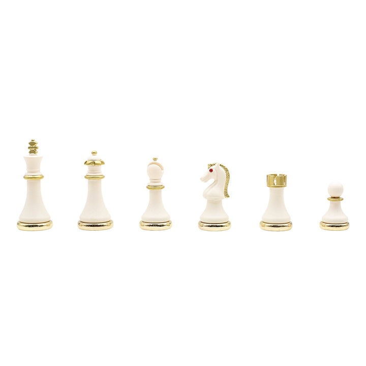 37 CM (15") Storage Chess Set with Metal Weighted Soft Touch Figures (White vs Black) - Cooper Chess