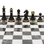 37 CM (15") Storage Chess Set with Metal Weighted Soft Touch Figures (White vs Black) - Cooper Chess