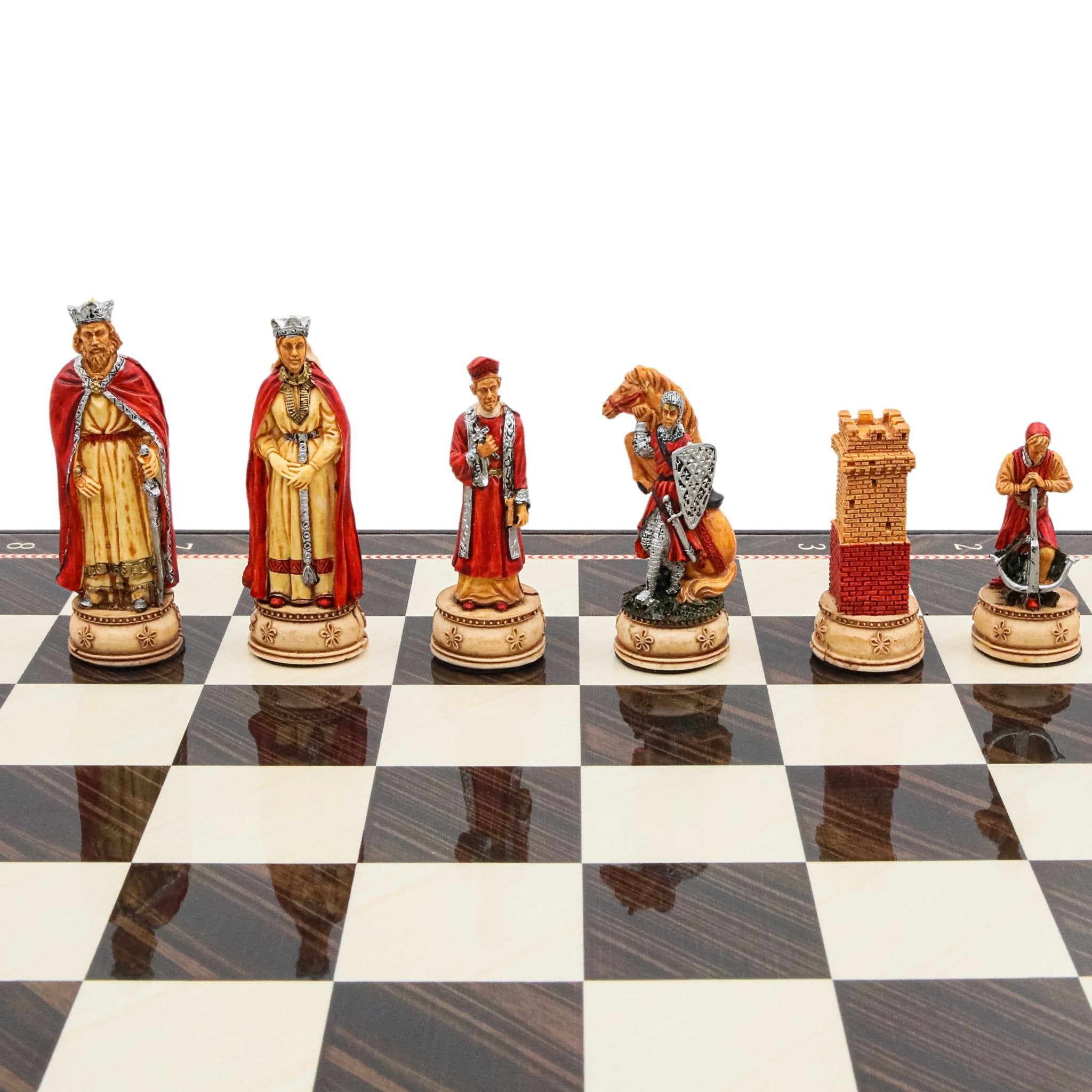 37 CM (15") Storage Chess Set with Hand - painted Figures (Camelot King Arthur) - Cooper Chess