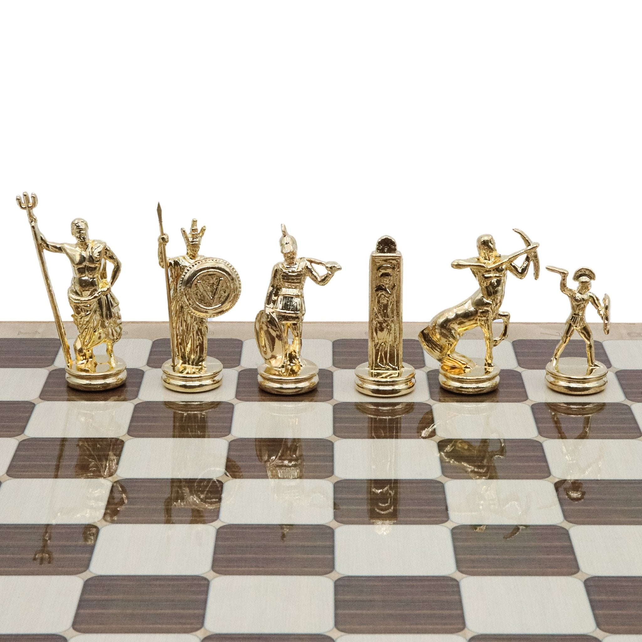 37 CM (15") Storage Chess Set with Die Cast Metal Figures (Greek Poseidon) - Cooper Chess