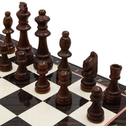 Wooden Storage Chess Set, Checkers, Draughts | 3in1 Game Set | 14 INCH (36CM) | Walnut Colour - Cooper Chess