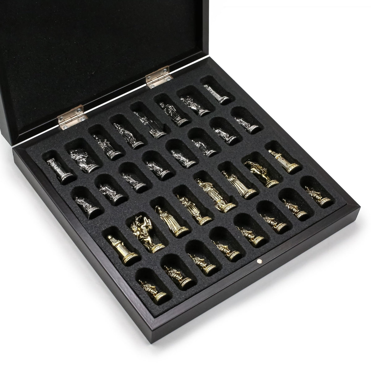 30 CM (12") Storage Chess Set with Die Cast Metal Figures (Ottoman vs Crusaders) - Cooper Chess