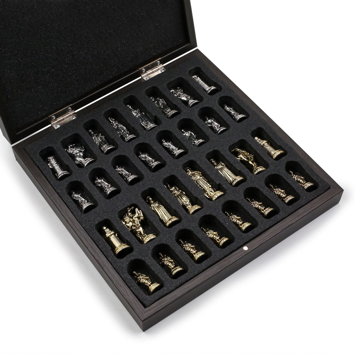 30 CM (12") Storage Chess Set with Die Cast Metal Figures (Ottoman vs Crusaders) - Cooper Chess