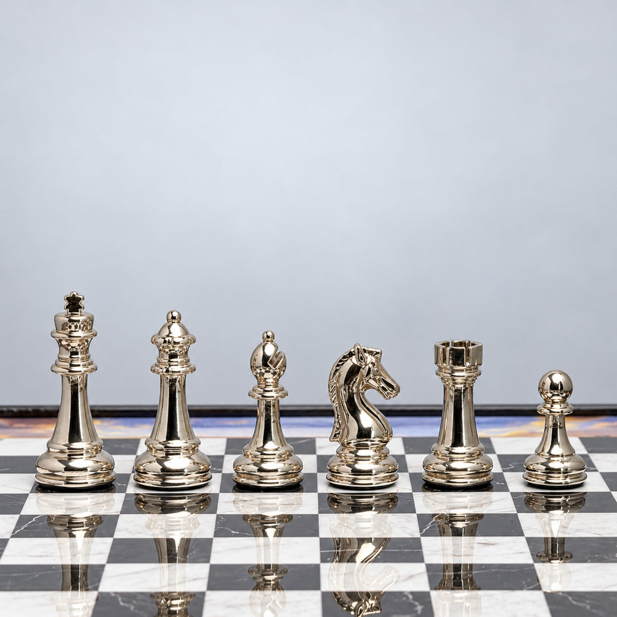 Atatürk Special Collection Chess Set 37 CM (15") | Metal Weighted Staunton Figures w/ Extra Figures & Lapel Pin - Cooper Chess