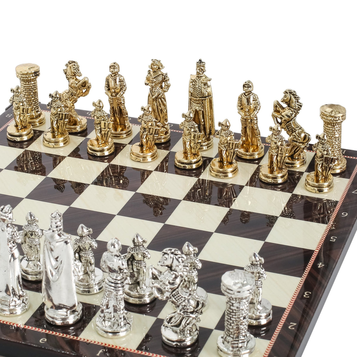 British Army Metal Chess Set | Chess Board w/ Metal Legs 30CM (12") - Cooper Chess