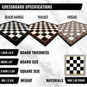 Greek Mythology Archer Vintage Chess Set | Chess Board w/ Metal Legs 30CM (12") - Cooper Chess
