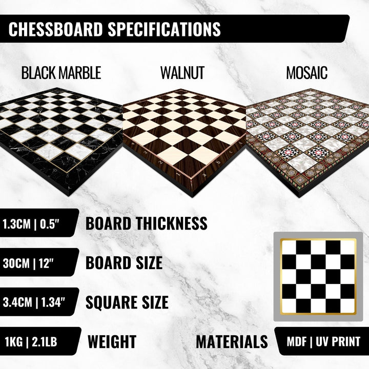 Greek Mythology Archer Vintage Chess Set | Chess Board w/ Metal Legs 30CM (12") - Cooper Chess