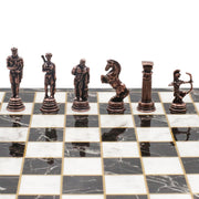 Greek Mythology Archer Vintage Chess Set | Chess Board w/ Metal Legs 30CM (12") - Cooper Chess
