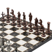 Greek Mythology Archer Vintage Chess Set | Chess Board w/ Metal Legs 30CM (12") - Cooper Chess