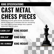 Greek Mythology Archer Vintage Chess Set | Chess Board w/ Metal Legs 30CM (12") - Cooper Chess